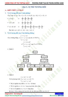 Hình học 12 - Phương pháp tọa độ trong không gian